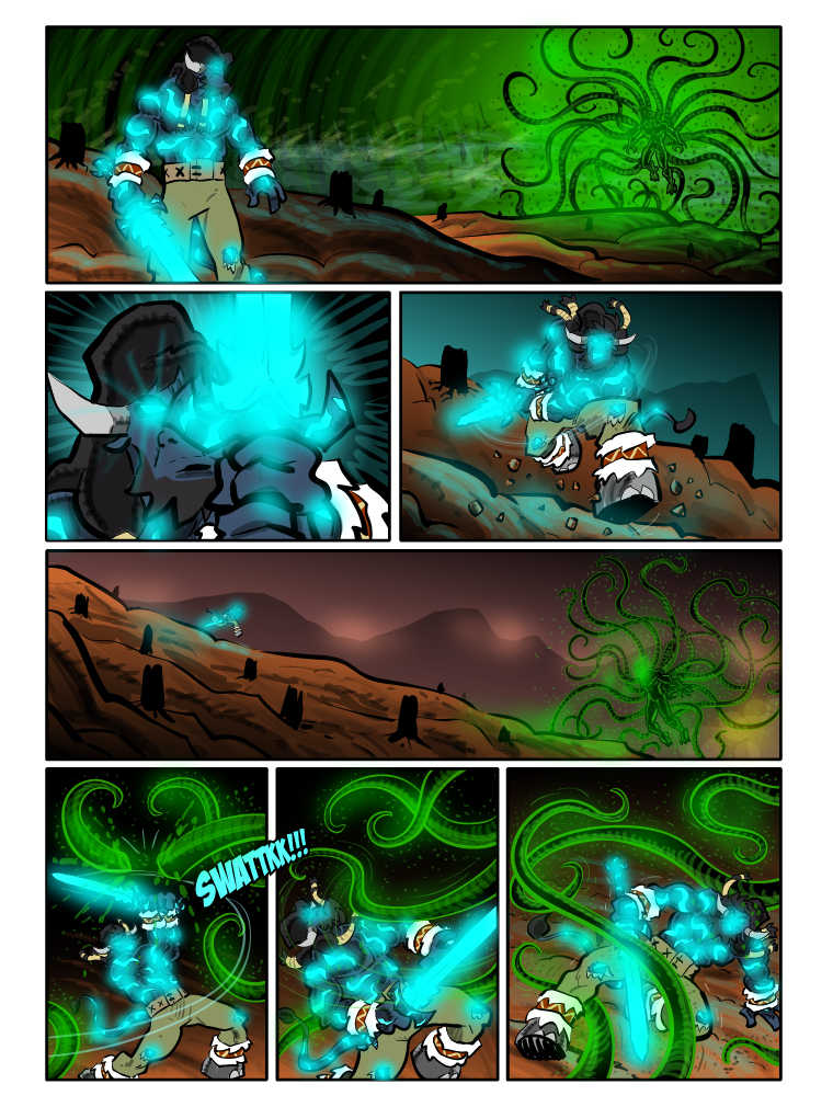 Teh Gladiators Webcomic: Kodos Go to Work, and So Does Our Hero!